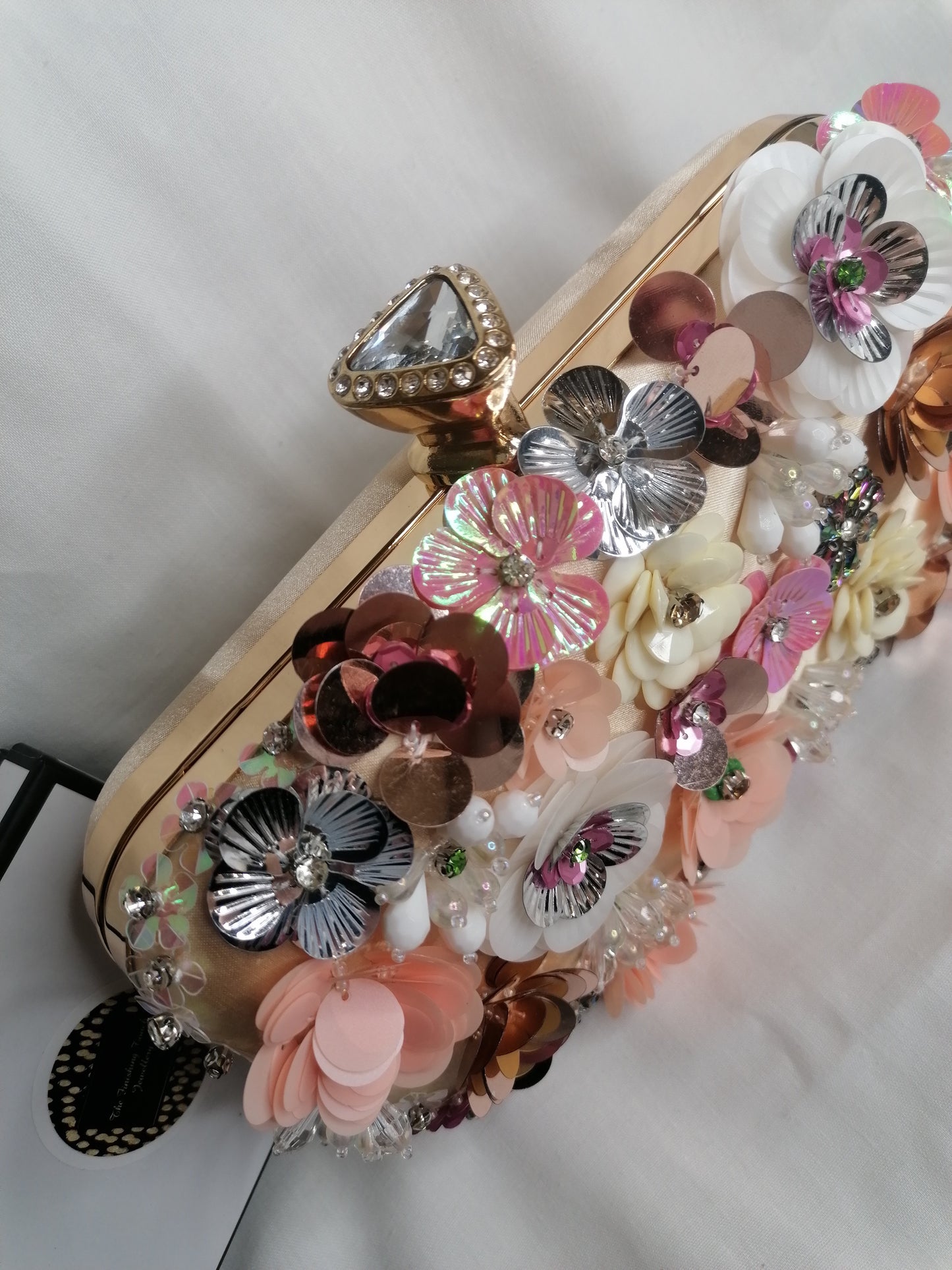 Flower Clutch Bag (Cream)