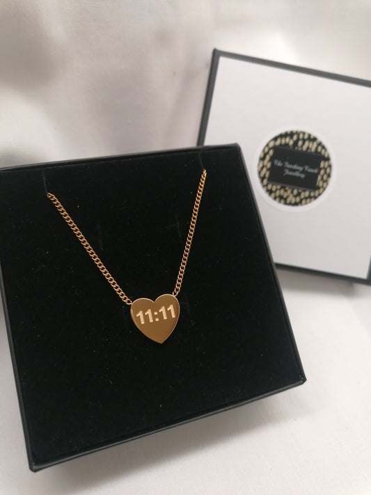 Heart of 11:11 necklace