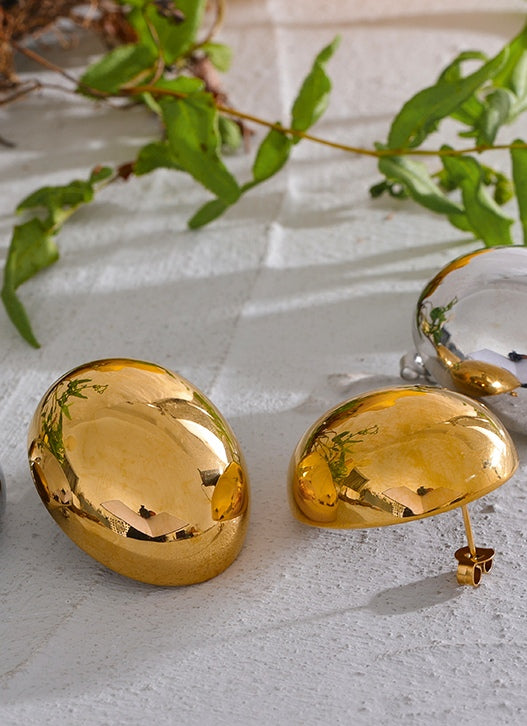 Reflection Oval Earrings