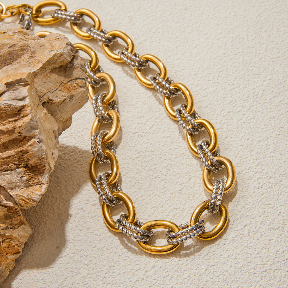 Sienna - Gold & Silver Chunky Necklace