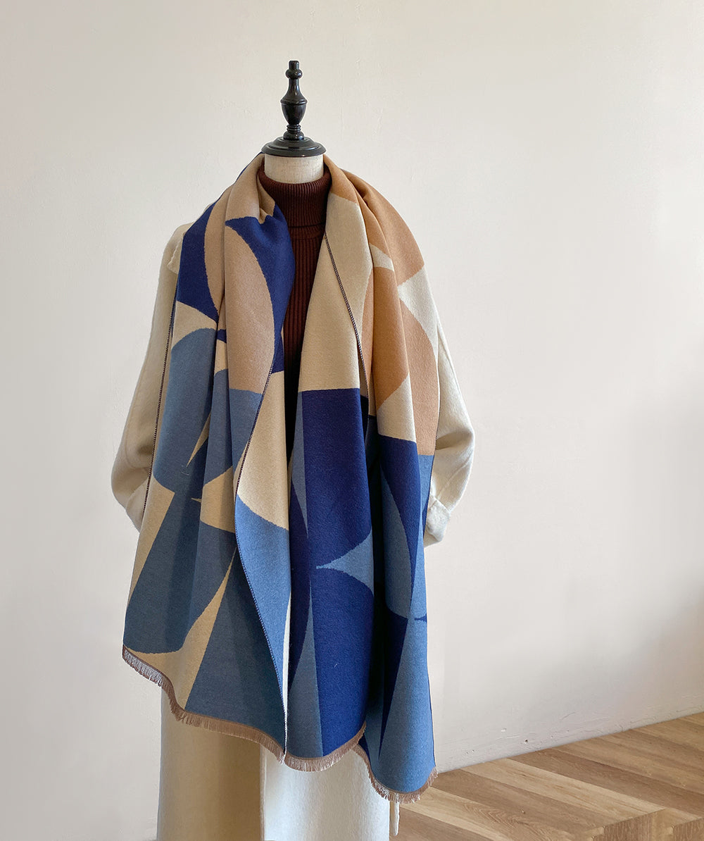 Cara Scarf Blue / Cream