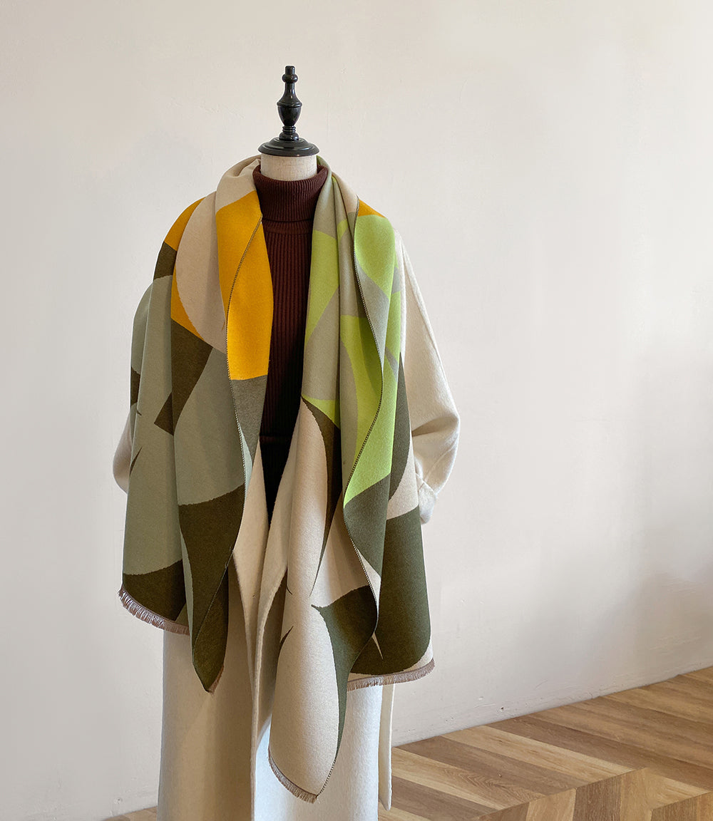 Cara Scarf Green/Cream