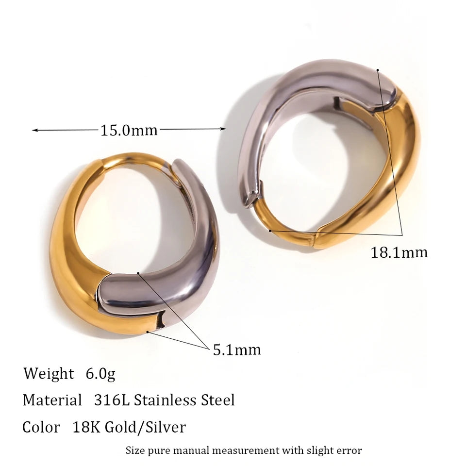 Dana Duo Drop Hoop Earrings