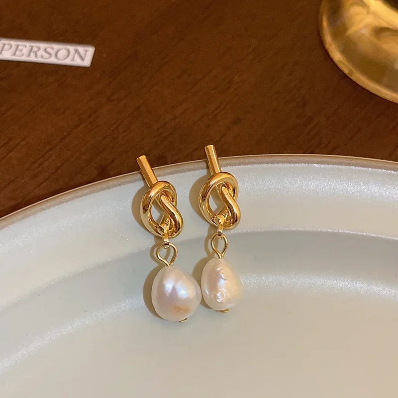 Pearl Knot Earrings