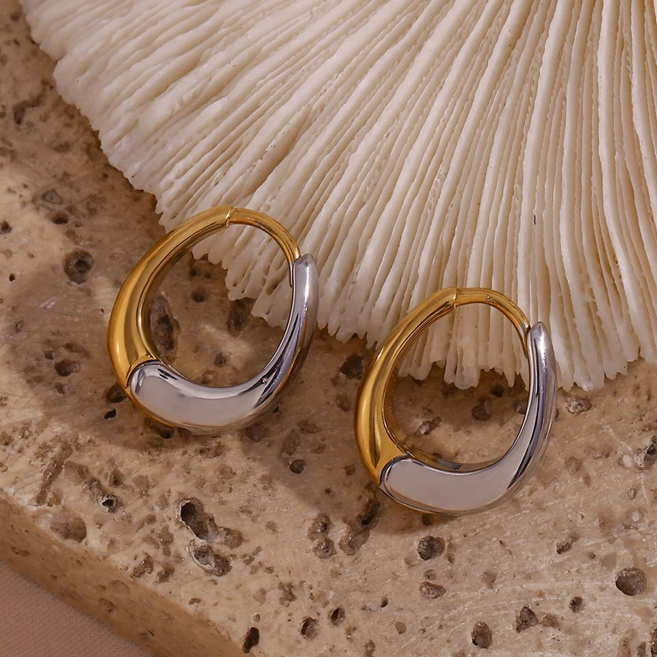 Dana Duo Drop Hoop Earrings