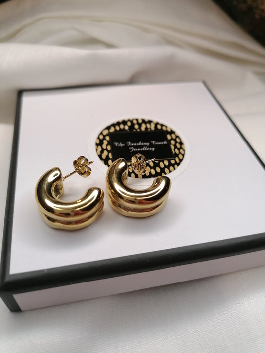 Half Hoop Earrings (Gold)