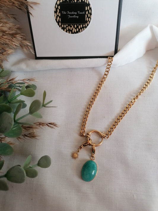 Firuzeh Necklace 18k Gold Plated