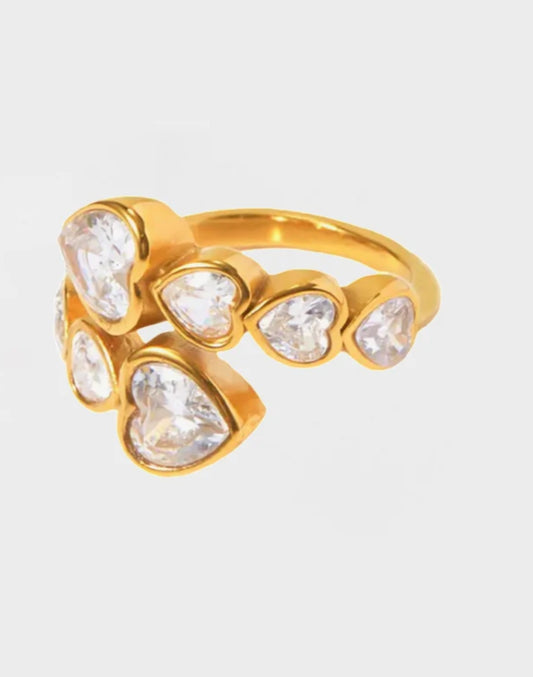 Amore Adjustable Ring (Clear)
