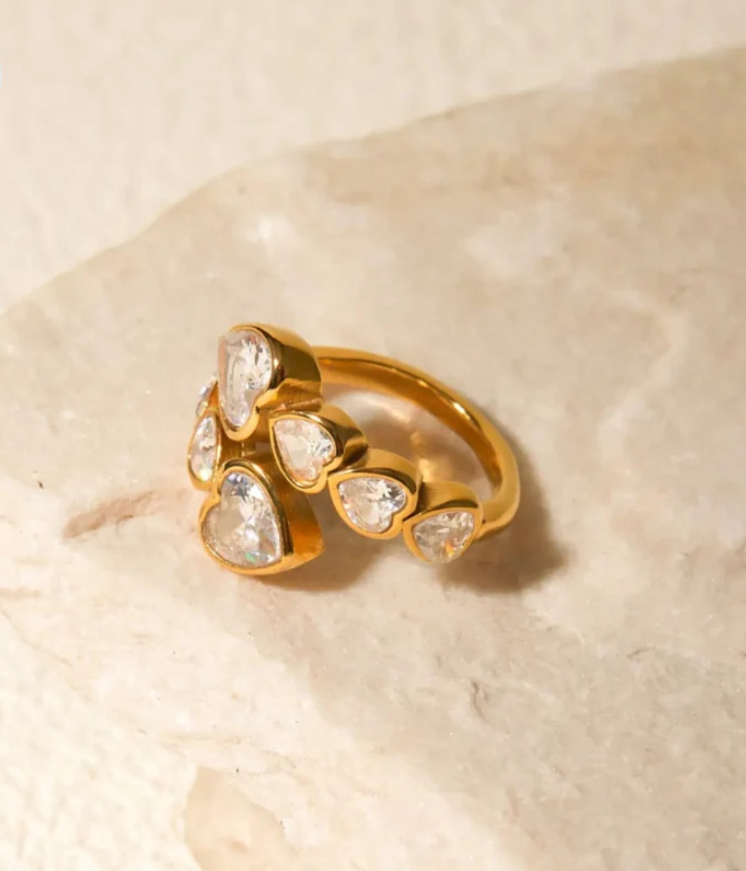 Amore Adjustable Ring (Clear)