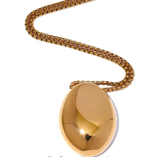 Reflection Long Oval Necklace