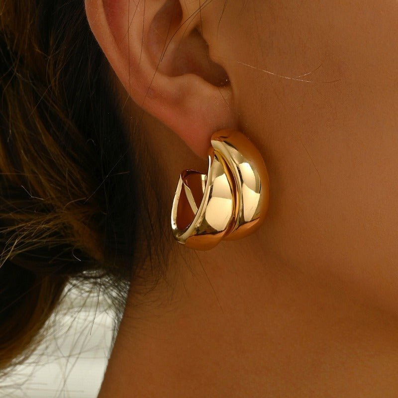 Elena Twin Hoop Earrings