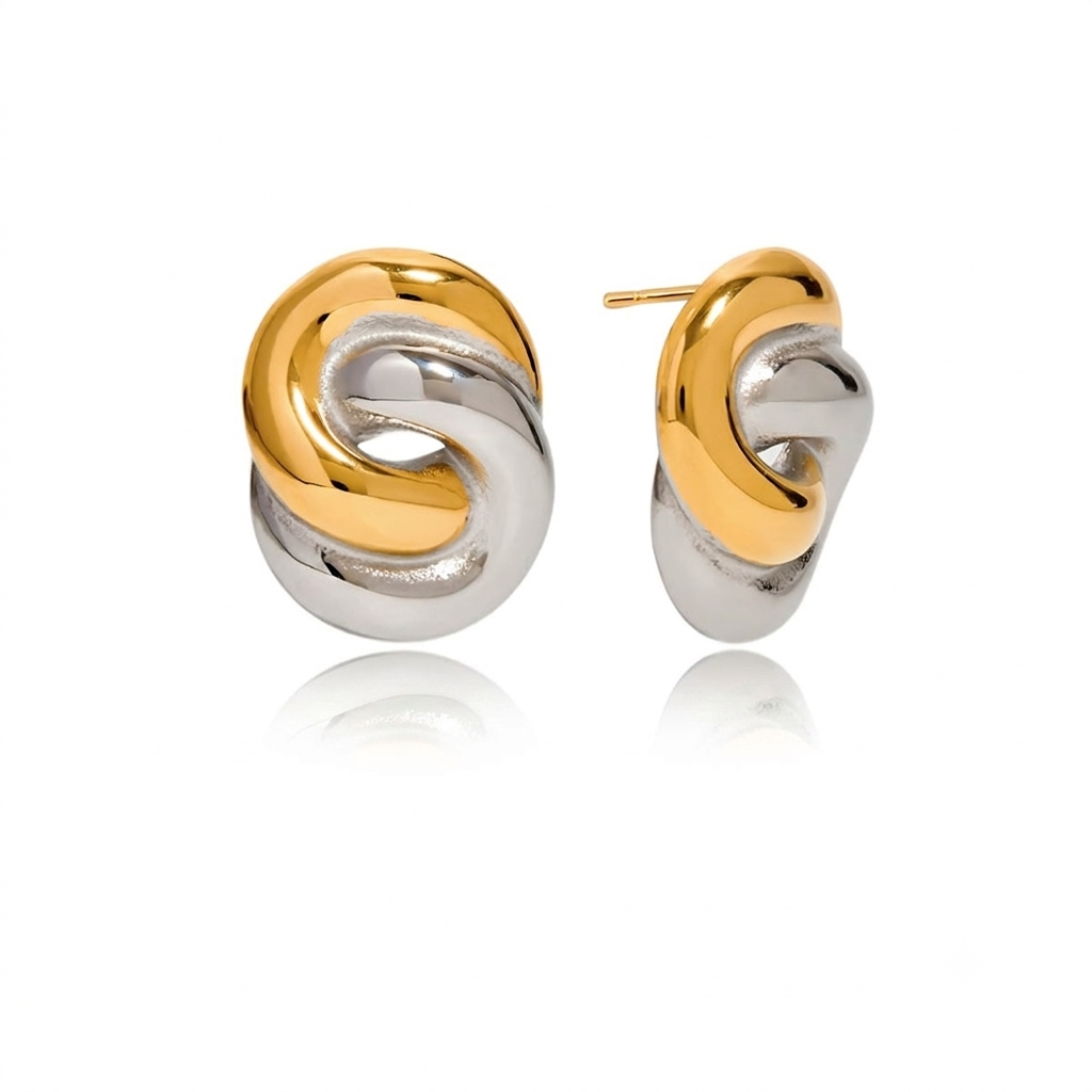 Harper - Gold & Silver Earrings