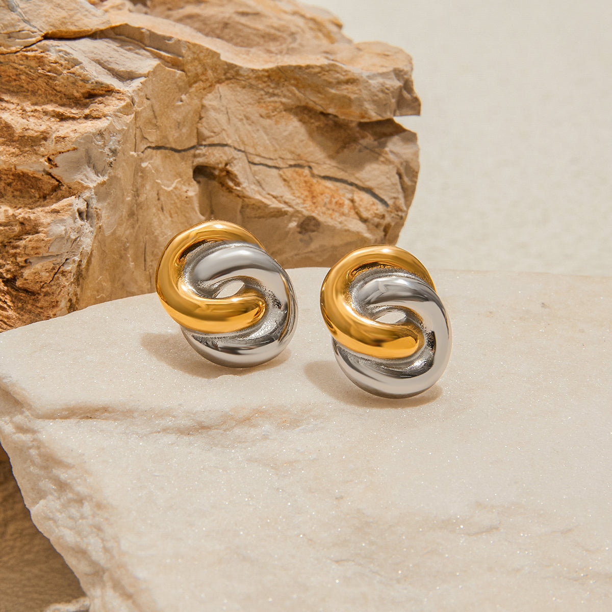 Harper - Gold & Silver Earrings