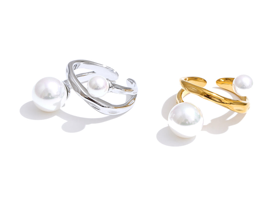 Pearl Flow Ring (Silver)