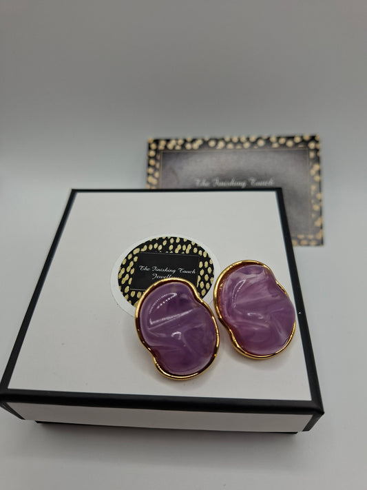 Sorbet Studs -Lilac Purple