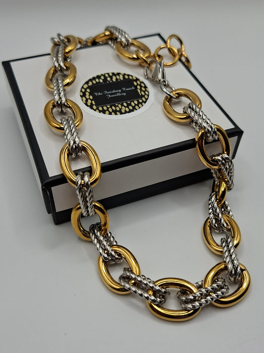 Sienna - Gold & Silver Chunky Necklace
