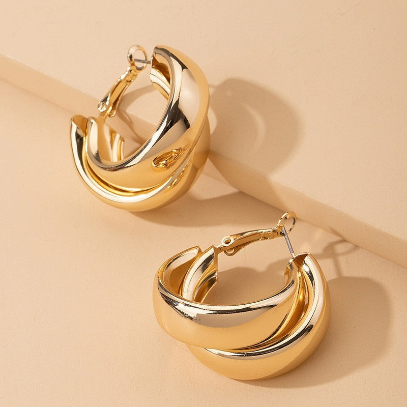 Elena Twin Hoop Earrings