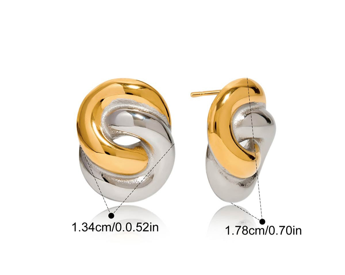 Harper - Gold & Silver Earrings