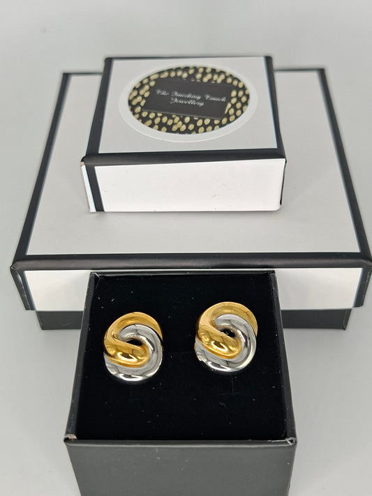 Harper - Gold & Silver Earrings