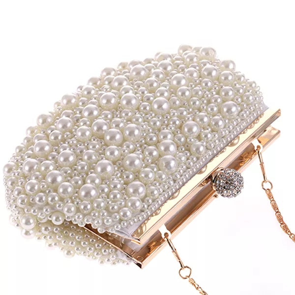 Vintage Soft Pearl Clutch