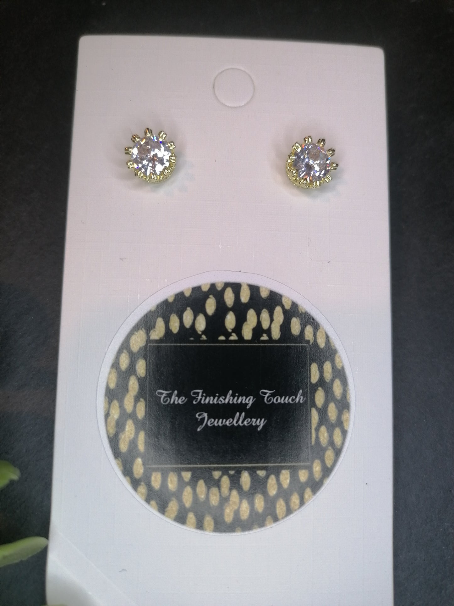 Mini Crown Earrings (Gold)